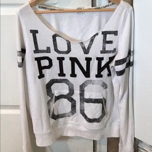 Off the shoulder VS PINK sweatshirt